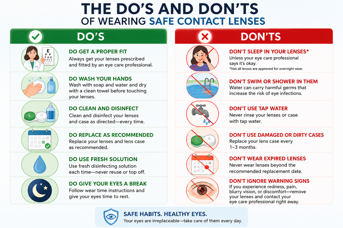 The Do’s and Don’ts of Wearing Safe Contact Lenses
