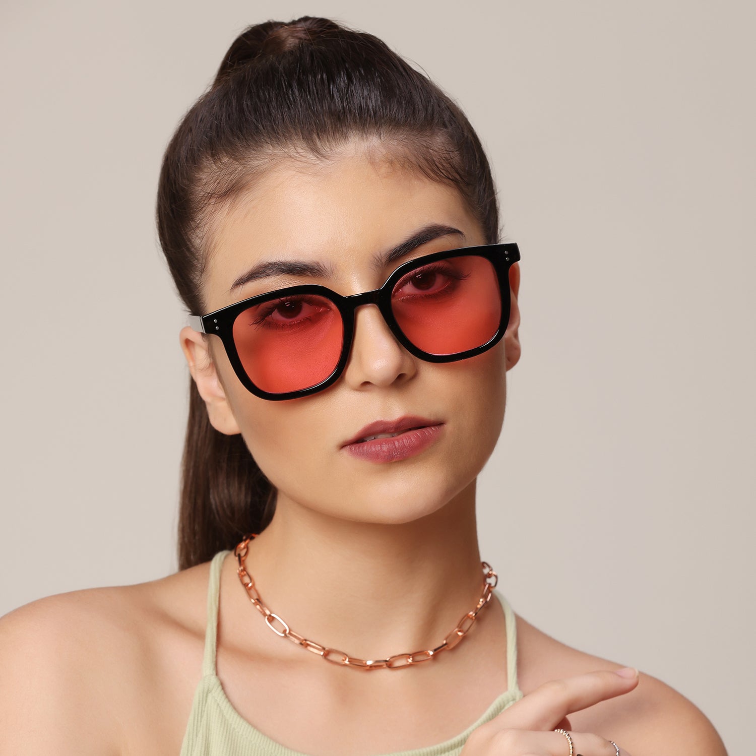 Vintage Pink Tint Wayfarer Sunglasses