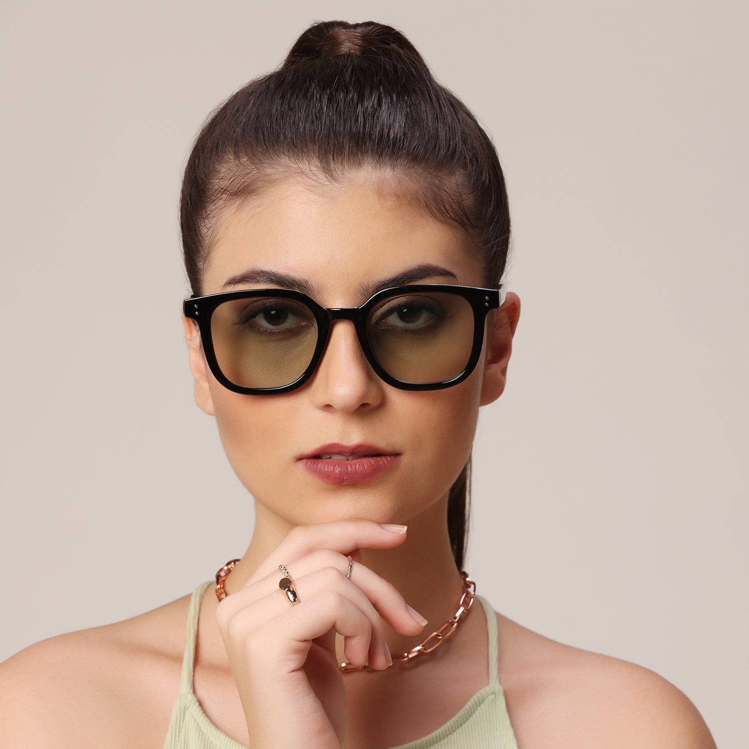 Wayfarer Green Tint Sunglasses For Men & Women