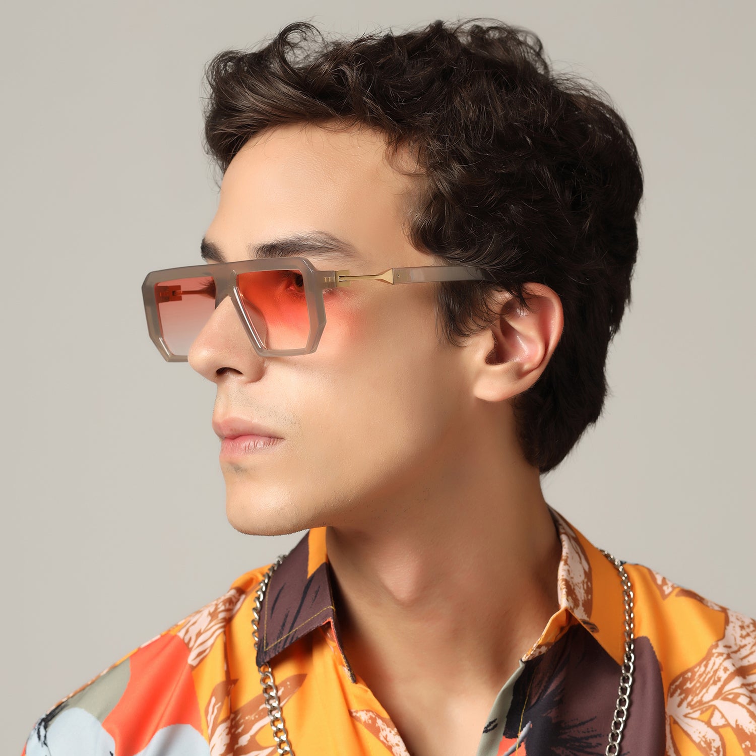 Designer Tint Retro Grey Sunglasses