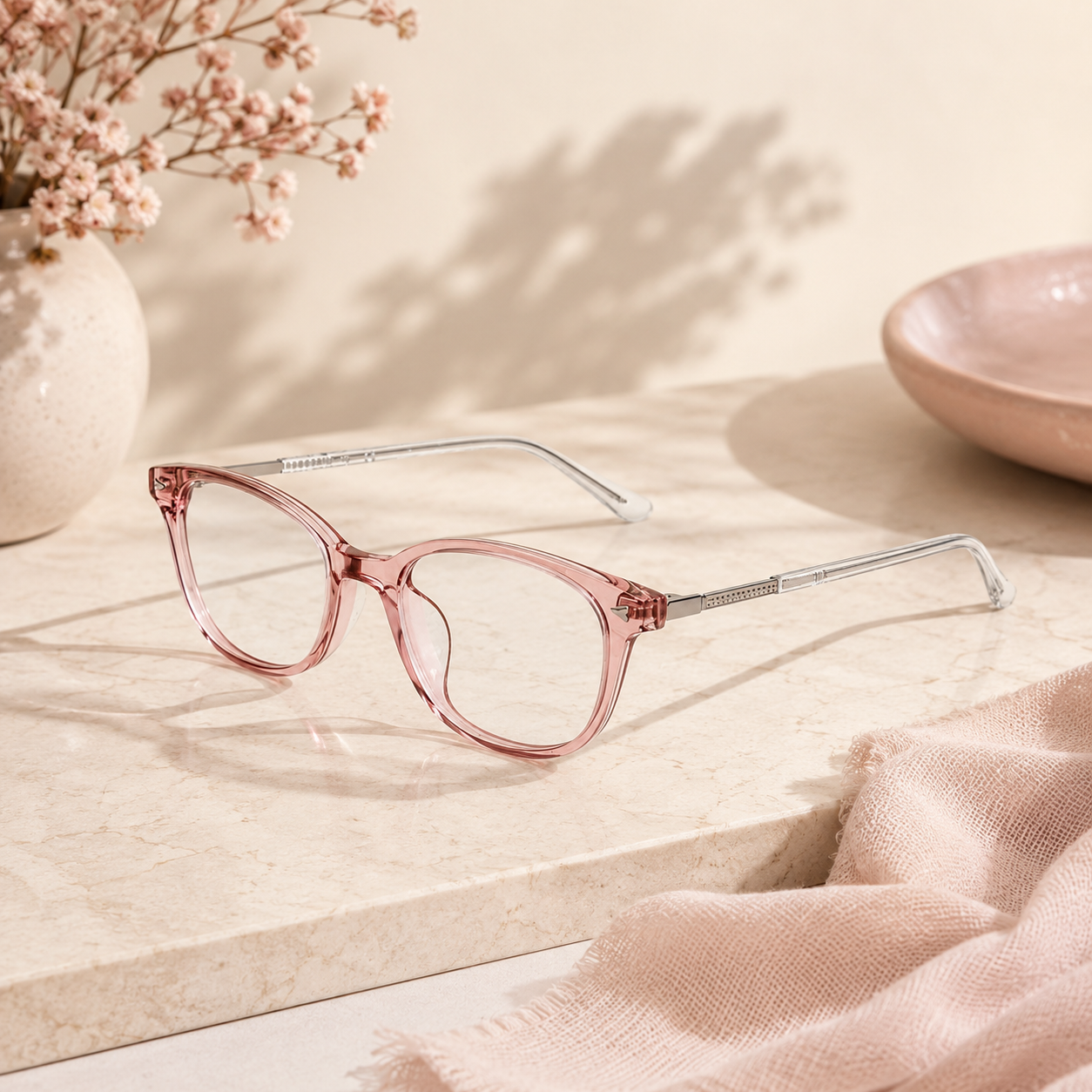 Pink Cateye Eyeglasses for women LKE52002-PINK