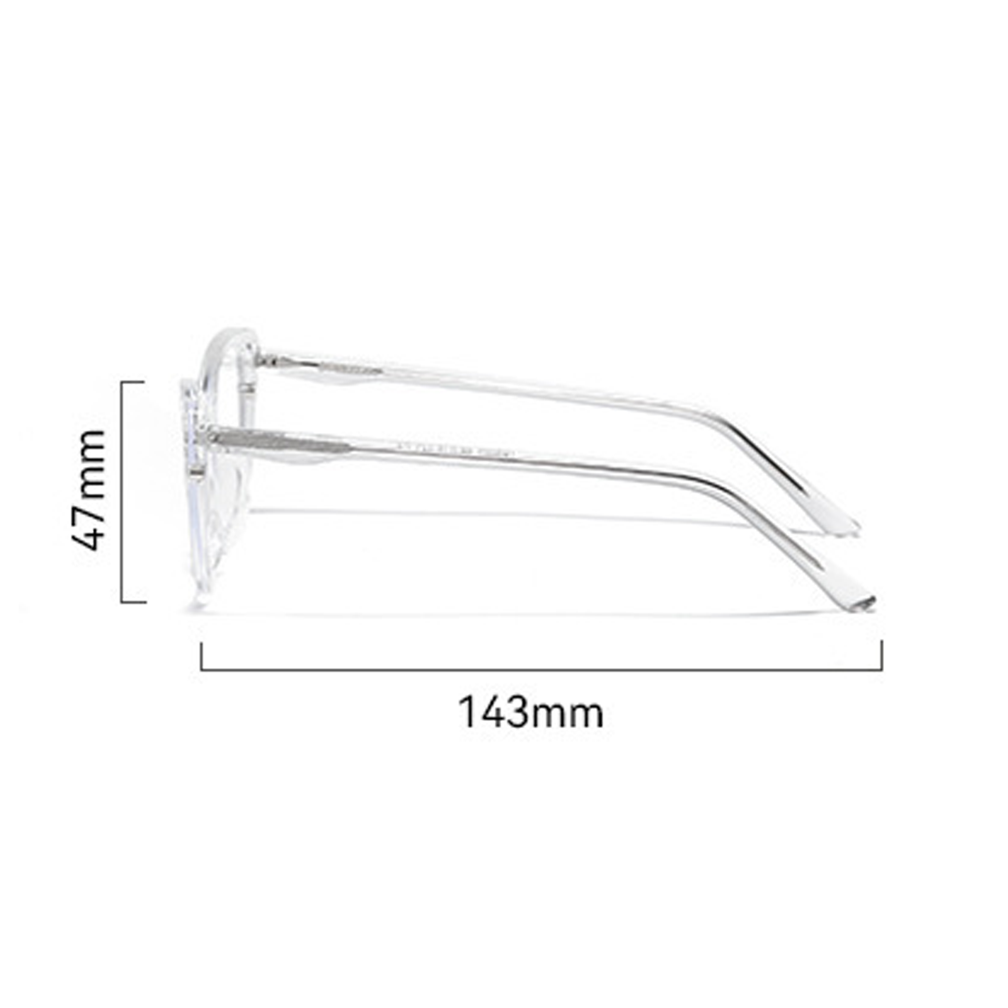 5 in 1 Clip On Cateye  Eyeglasses For Women