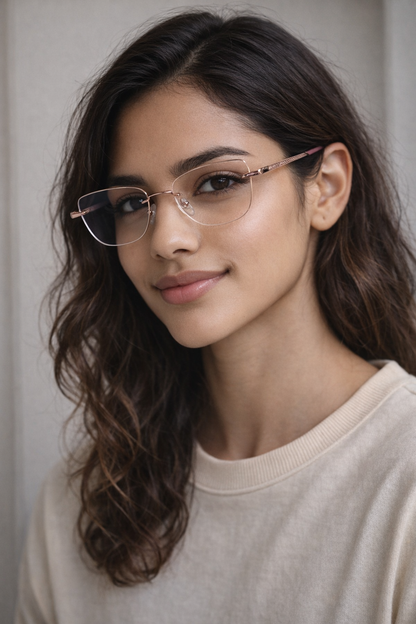 Rimless Eyeglasses for  Women