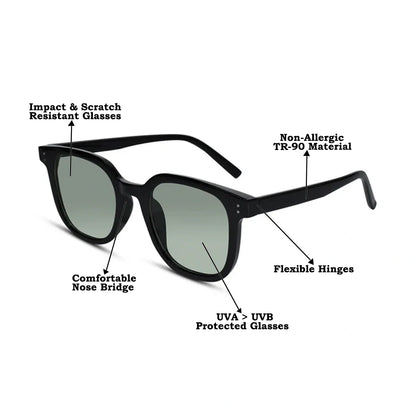 Wayfarer Green Tint Sunglasses For Men & Women