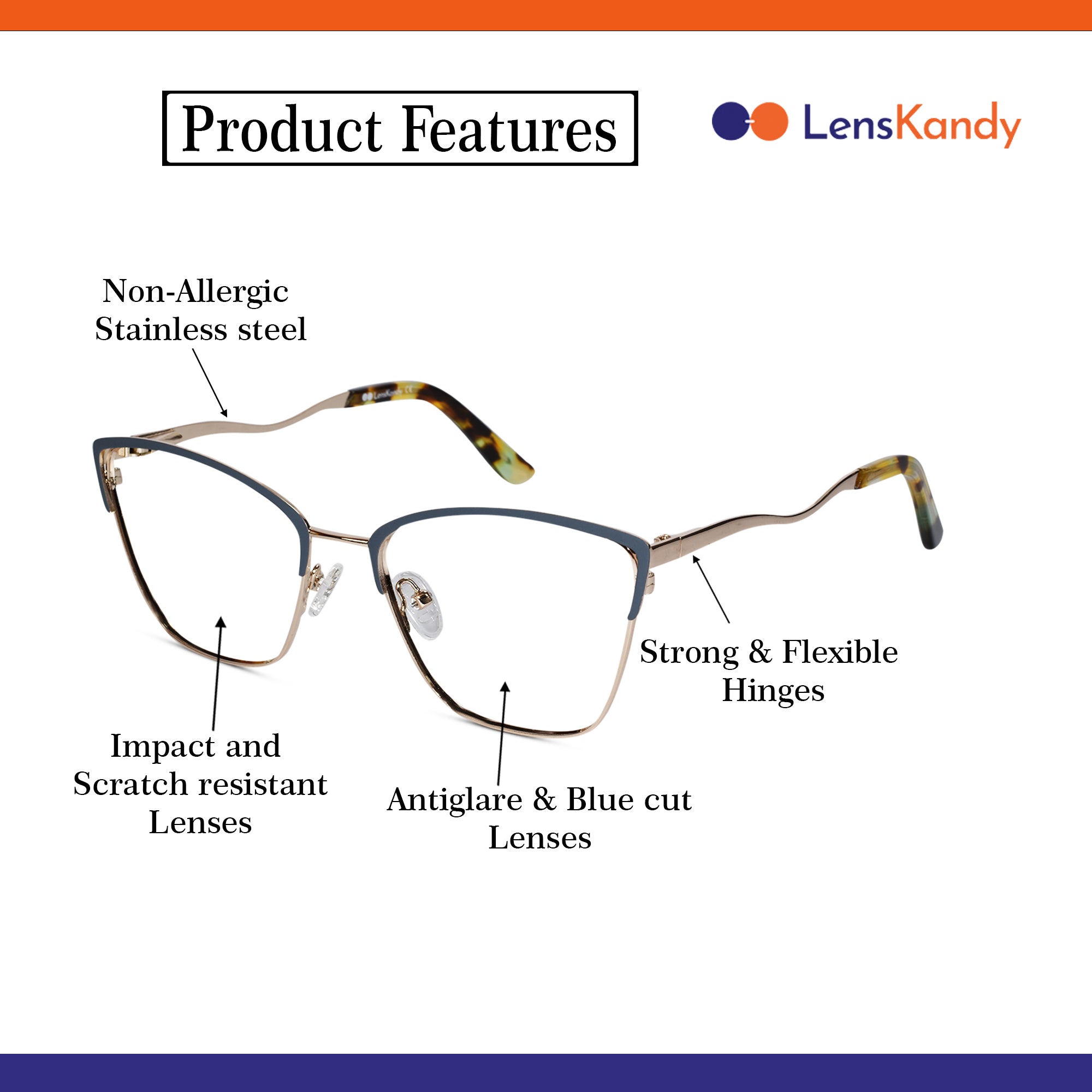 Cat eye Women Eyeglasses & Computer Glasses