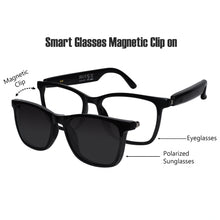 Smart Clip on Bluetooth  5.3 - Music- Calling | Black Smart Blue Cut Polarised Eyeglasses For Men & Women GS-05-BLK-CLIP-ON