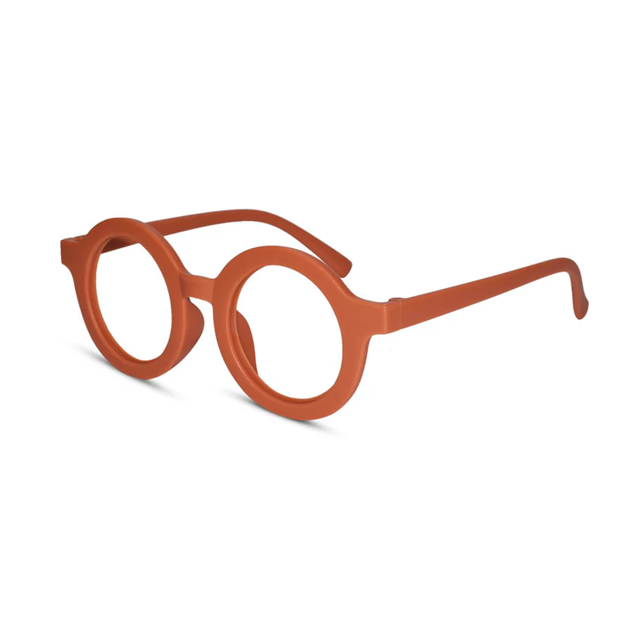 Round shape Orange Color Eyeglasses For Kids