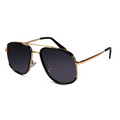 Designer Aviator Pilot Golden / Black Sunglasses For Men & Women LKS1759-BLK