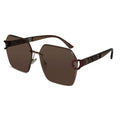 Buy Oversize Hexagonal dark Brown Sunglasses for Women UV-protected frames