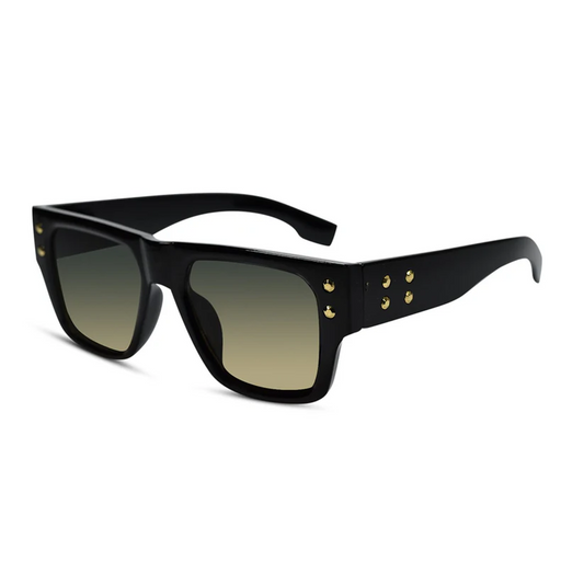 Rectangular Black Sunglasses for Men