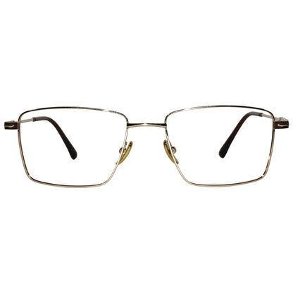 Designer Gold Rectangular Eyeglasses For Men
