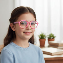 Hexagonal Shape Pink Color Eyeglasses For Kids