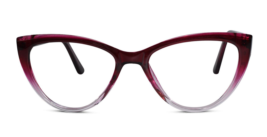 Purple cat eye reading glasses