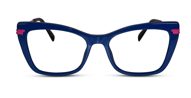 Cateye Blue Pink Full Rim Frame Eyeglasses