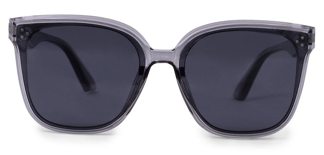 Oversize grey cateye sunglasses