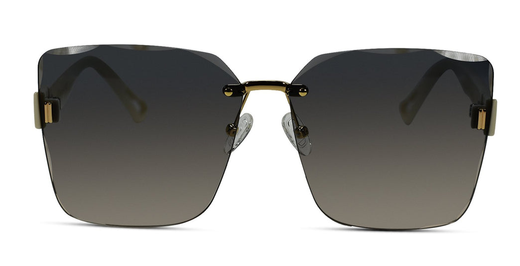 ELINE Grey Gradient Rimless Sunglasses