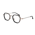 Black Rose Gold Full Rim Hexagonal Eyeglasses LKE2207-BLK
