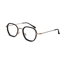 Black Rose Gold Full Rim Hexagonal Eyeglasses