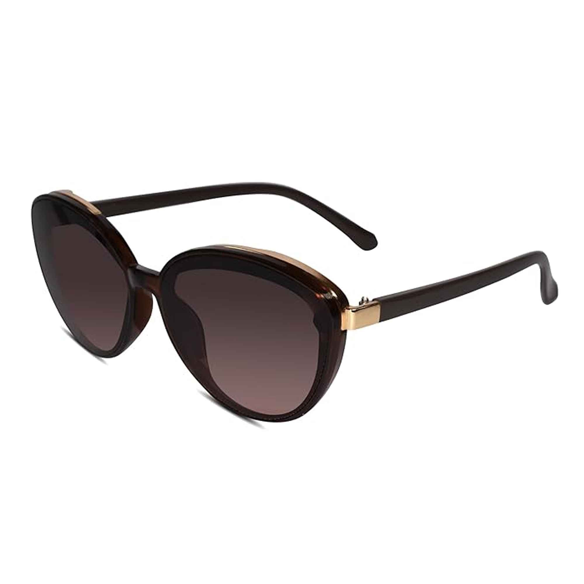 Trendy Brown Cat Eye  Sunglasses for Women LKS53047-BRN
