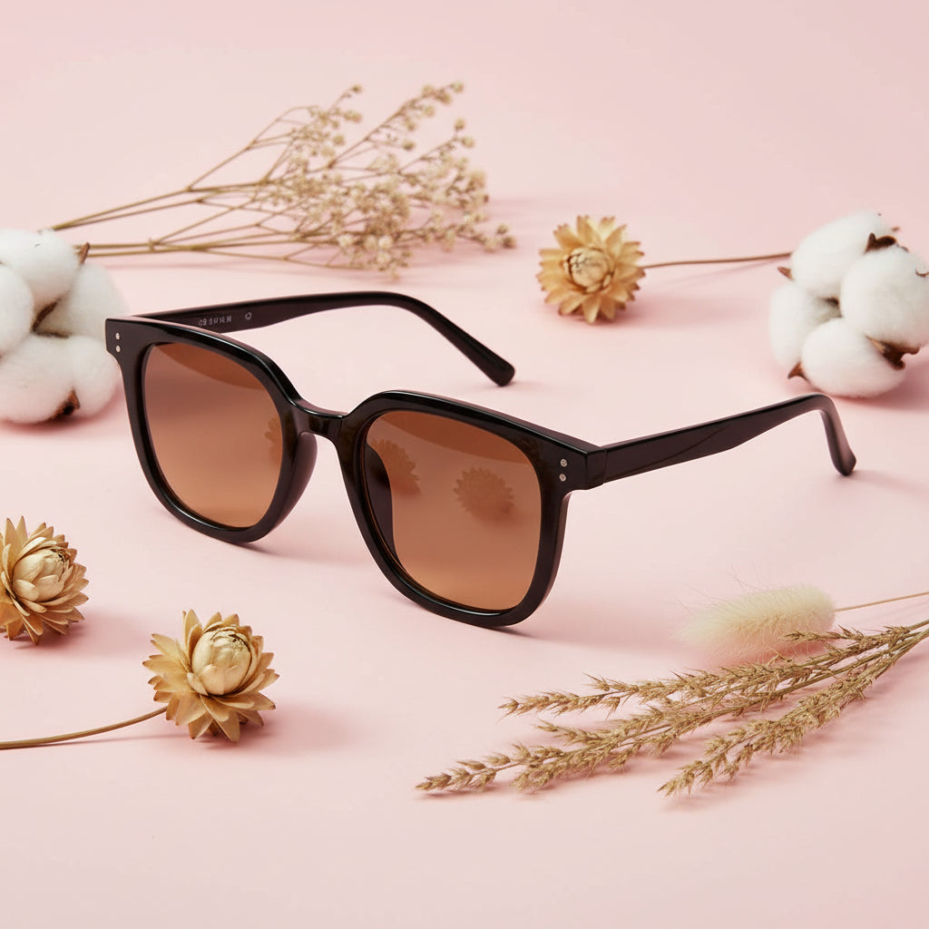 RETRO Brown Tinted Wayfarer  Sunglasses For Men & Women LKS2139-BRN