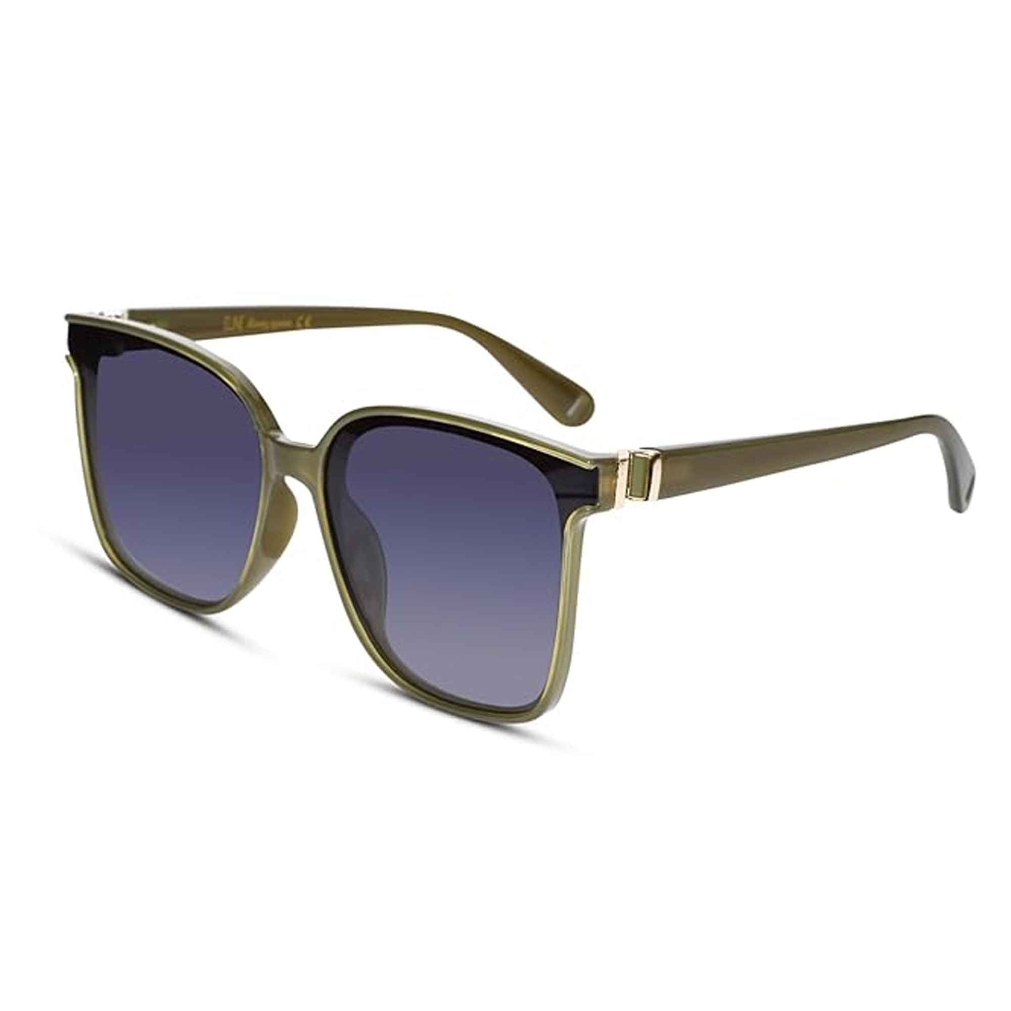 Luxury Green Square sunglasses For Women ELS2954-GRN