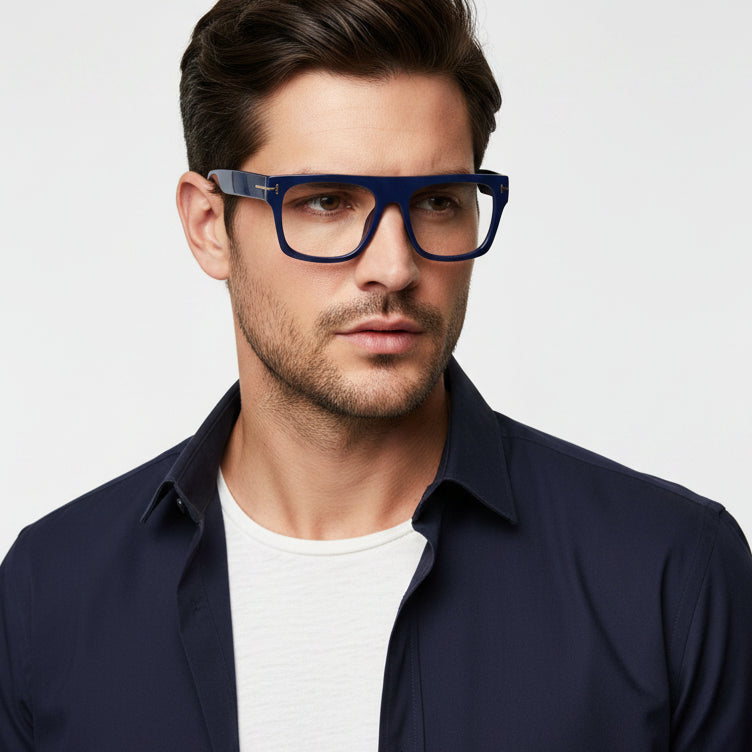 Blue Wayfarer Oversize For Men LKE95167-BLU