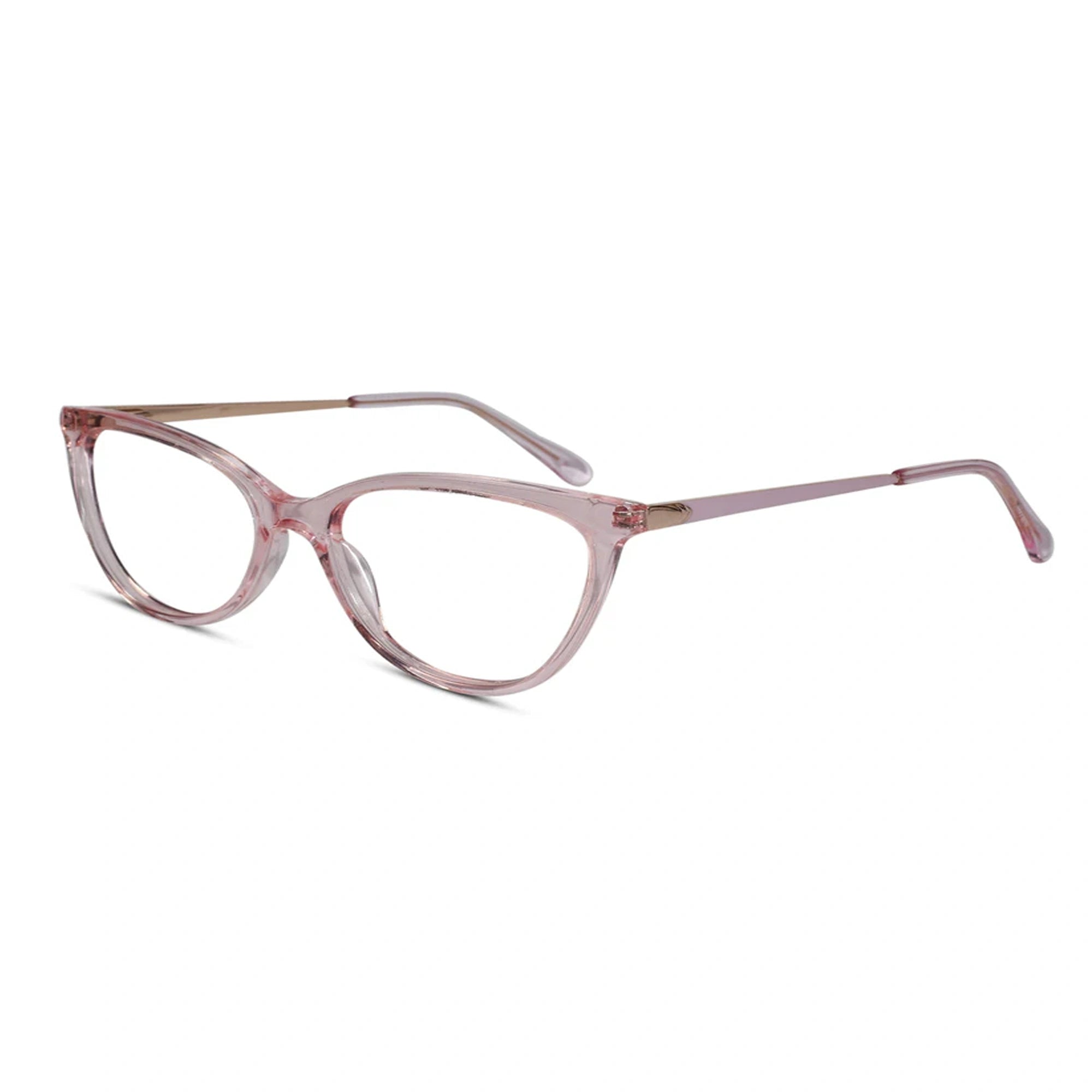 Get pink cat eye power glasses frames, full-rim specs for clear vision and daily screen use.