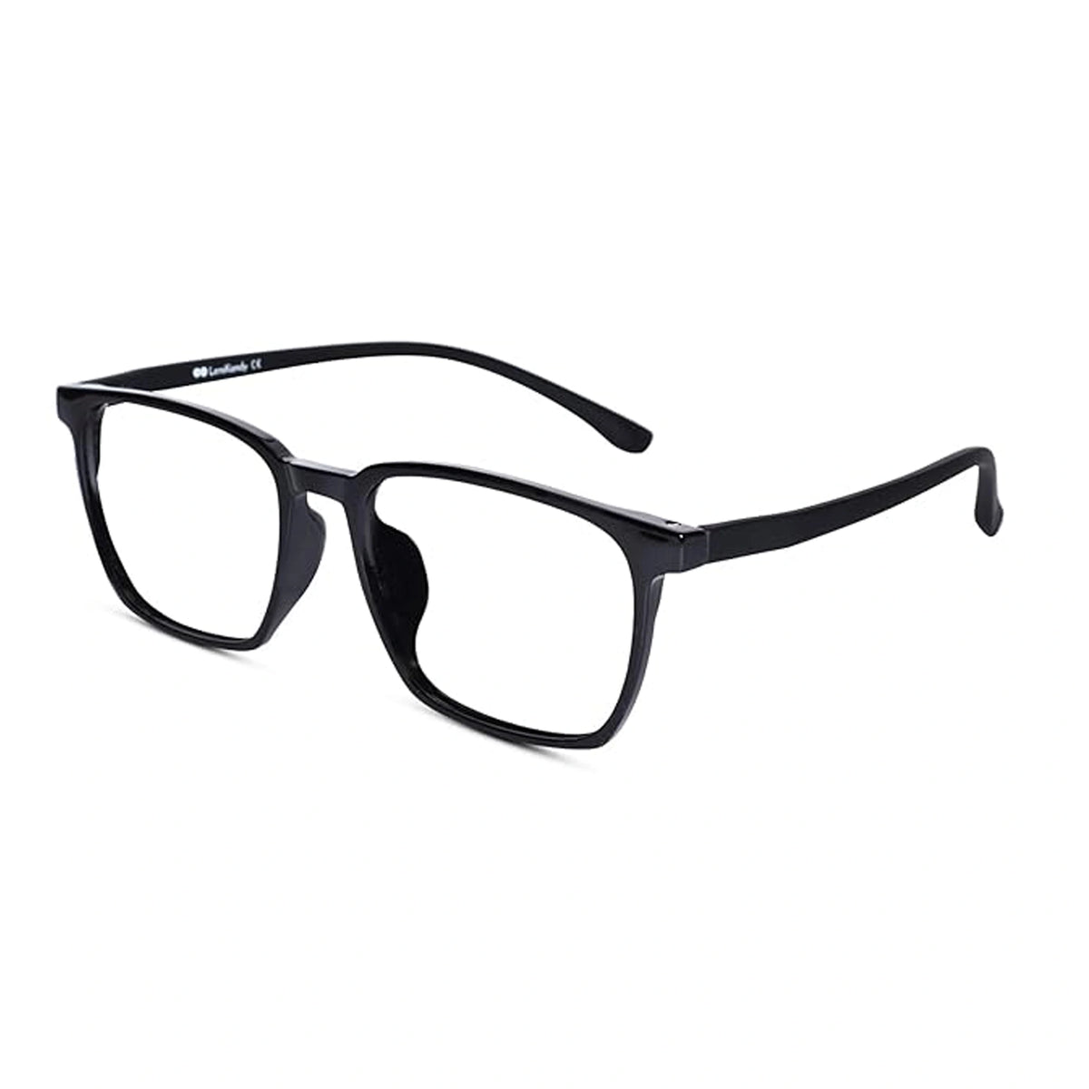 Crystal Black Full Rim Rectangle Eyeglasses For Men & Women