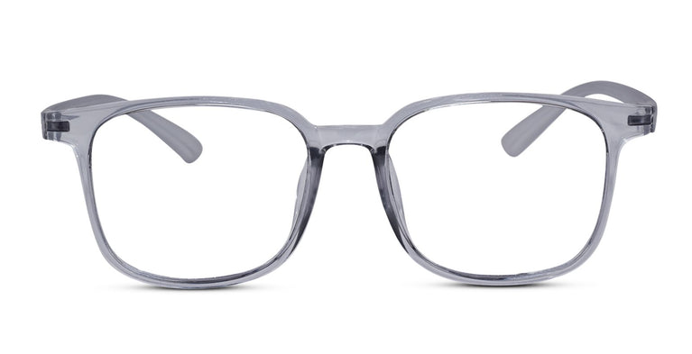 Light Weight Transparent Grey Rectangle Eyeglasses for Men & Women