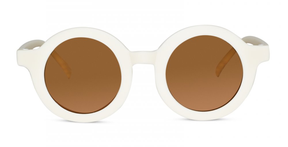 Vintage round matt white sunglasses