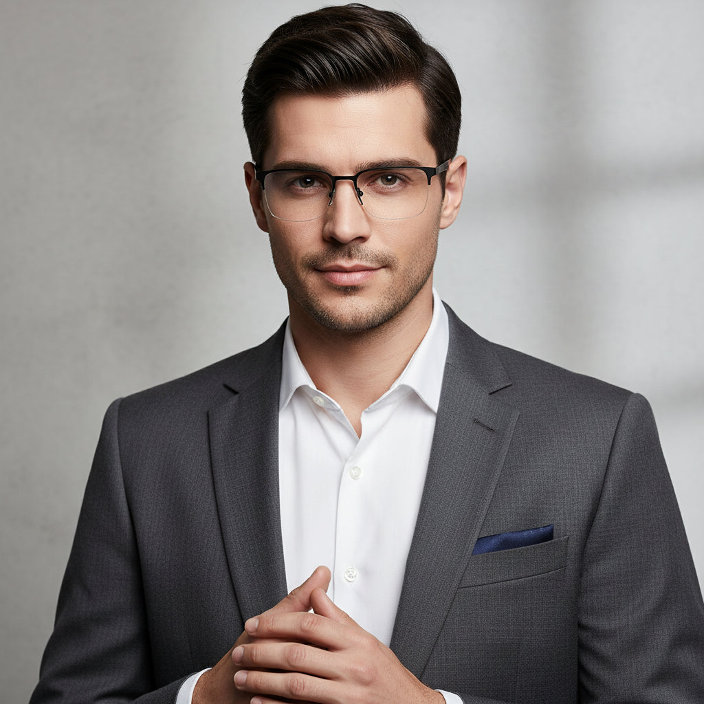 Premium Blue Cut Computer Glasses Rectangle Shape Men & Women LKE9710-BLK