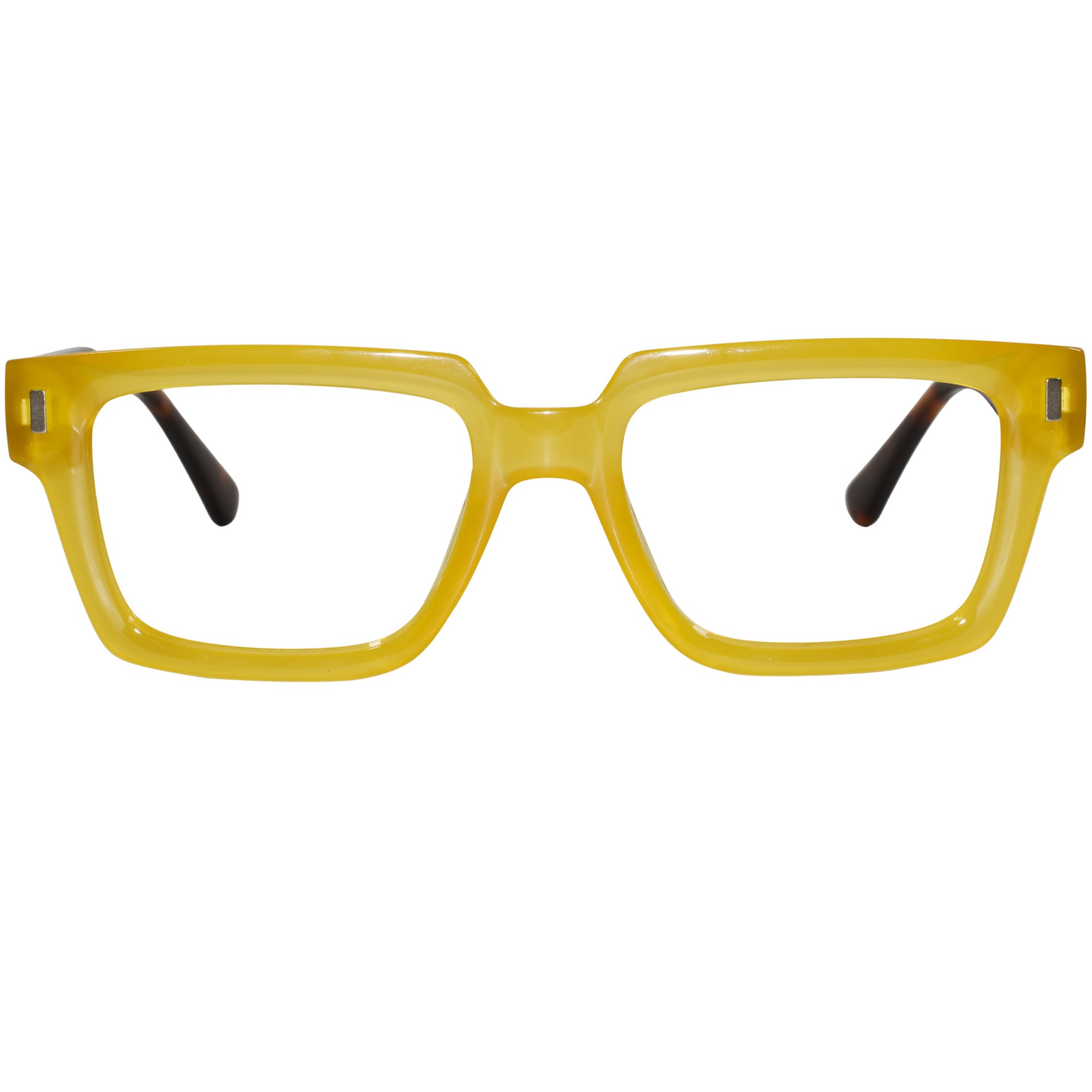 Clip On Rectangular Animal Print Eyeglasses For Men & Women LKE8730-YELLOW