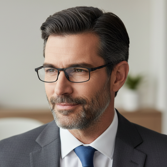 Matt Black Near Vision  Reading Glasses For Men & Women LKHE001-BLK