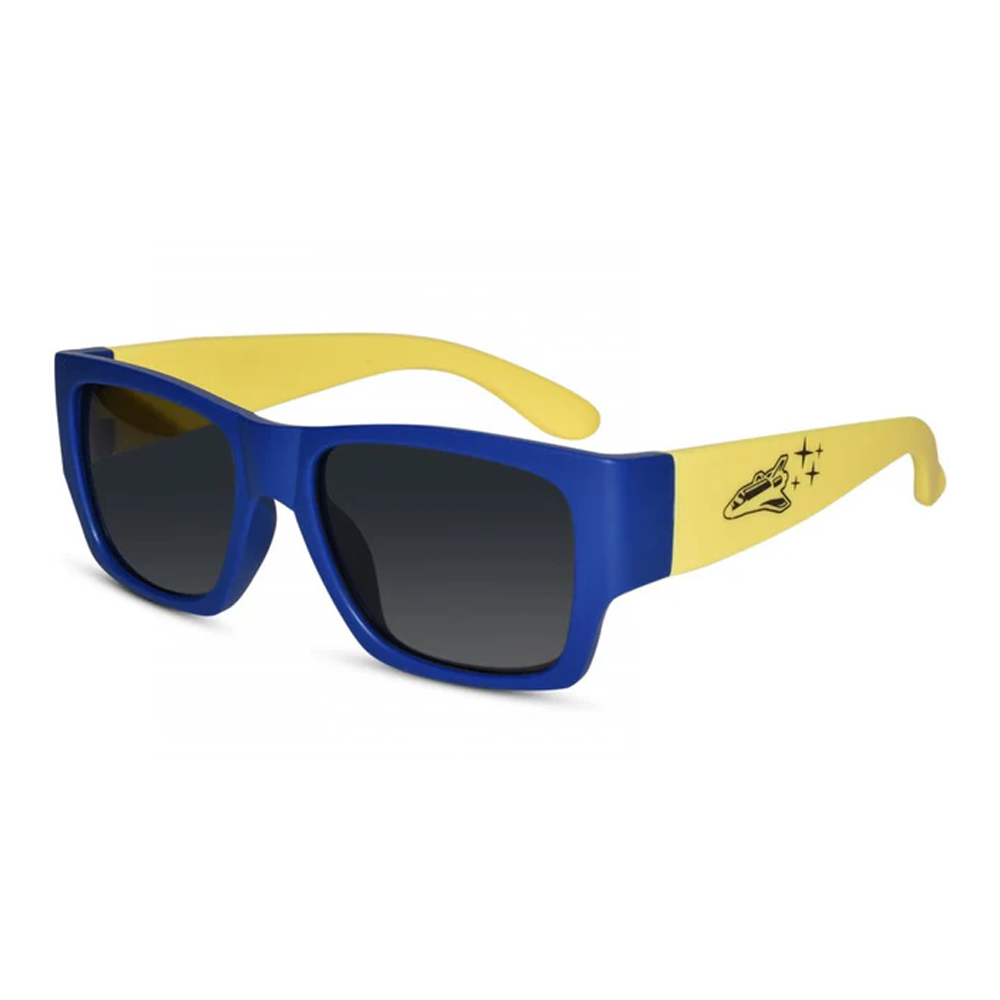 Rectangle Blue Kids Sunglasses LKSK8869-BLU-YLW