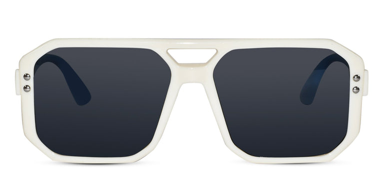 Stylish Rectangle shape White Color boys sunglasses