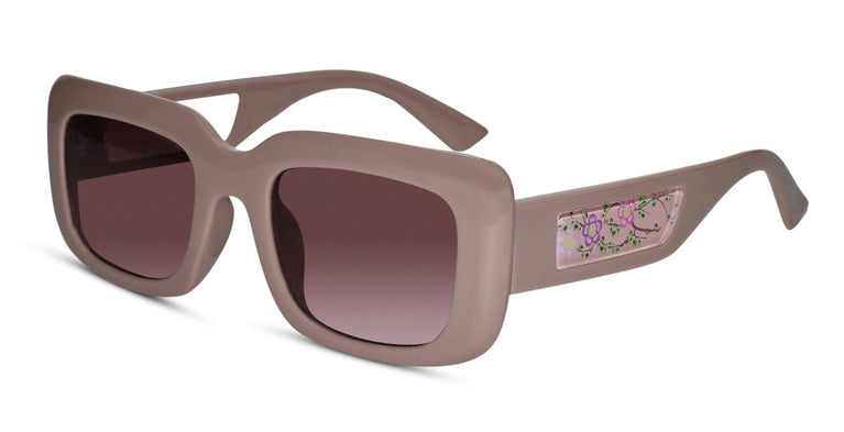 Designer Floral brown Rectangular Sunglasses