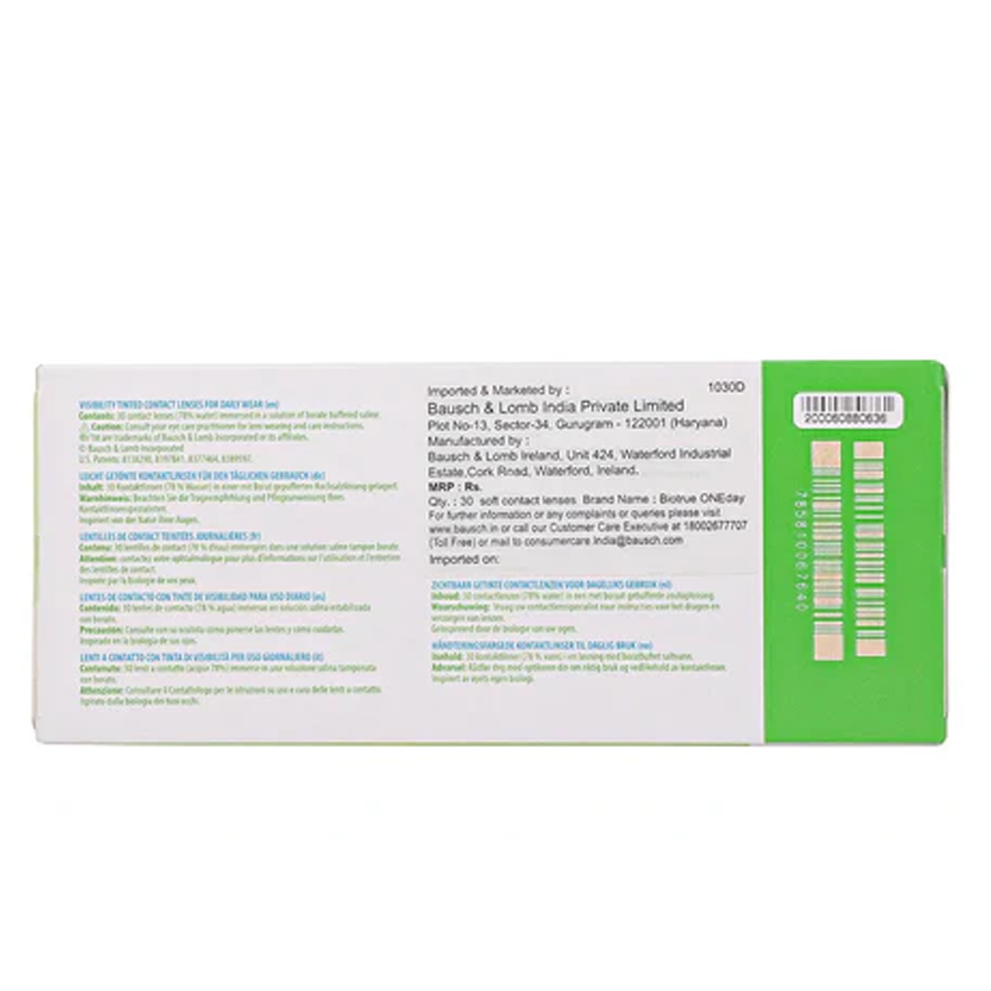 Bausch Lomb Biotrue One Day 30 Lenses box