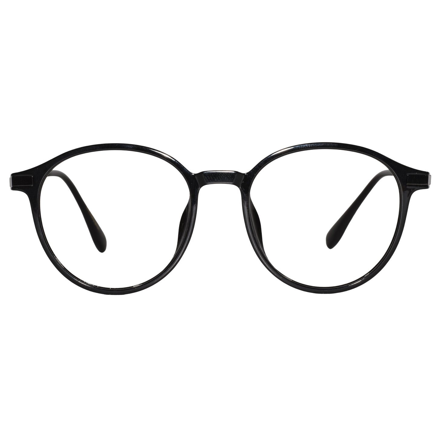 Black Metal Round Eyeglasses For Women & Men