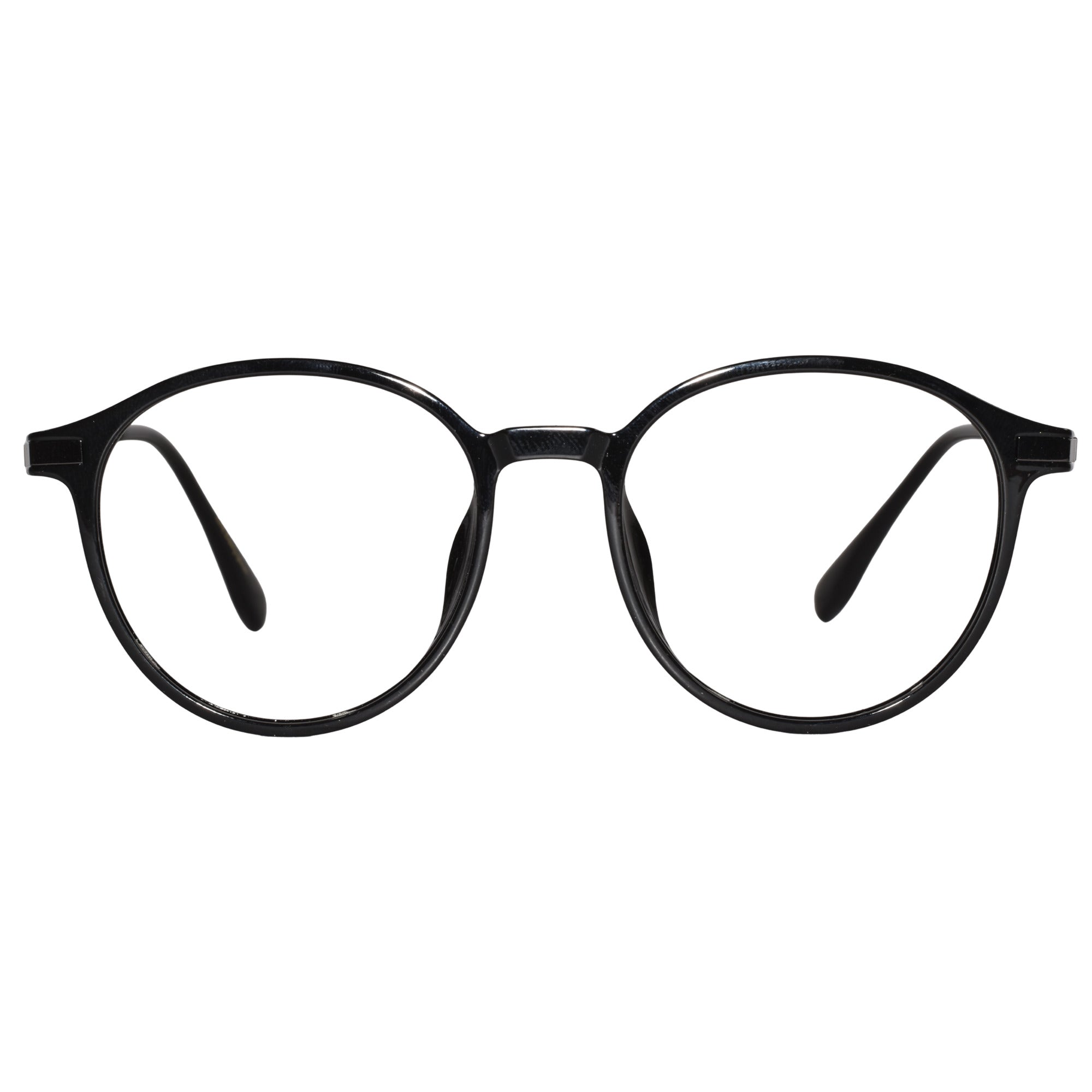Black Metal Round Eyeglasses For Women & Men