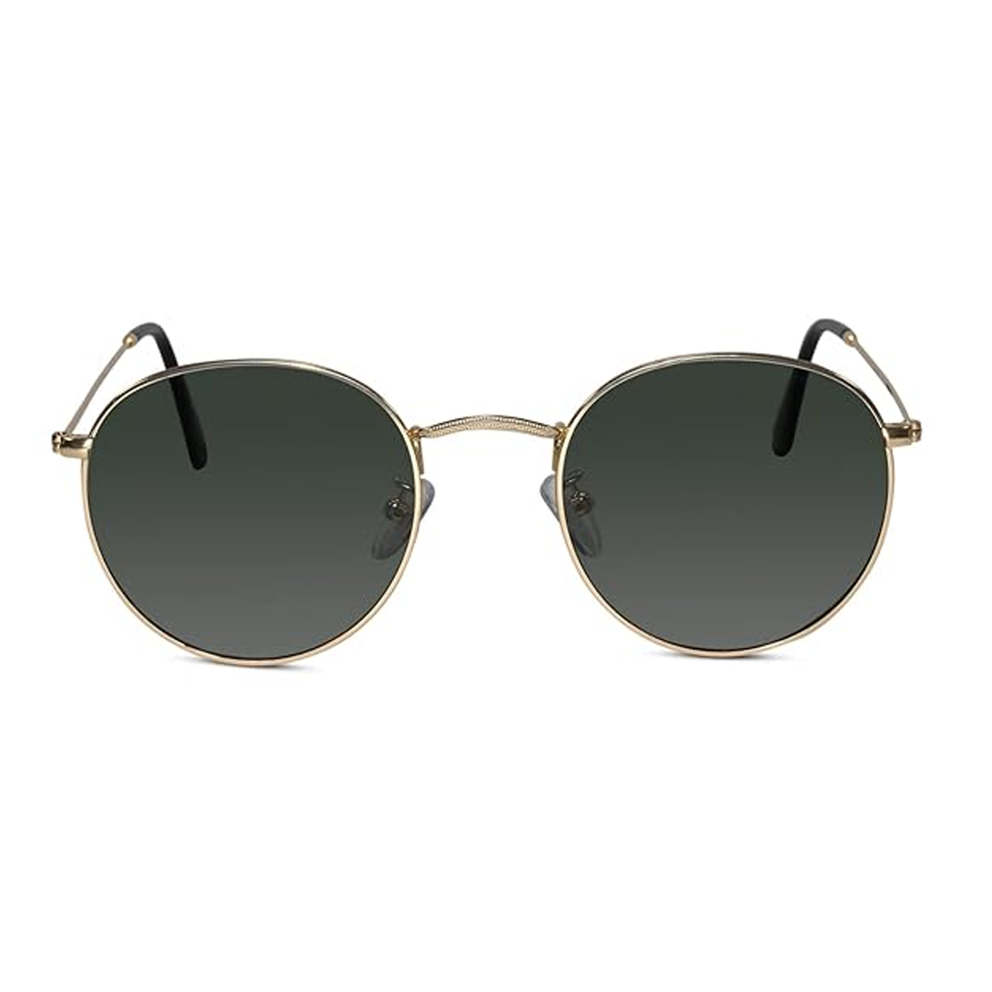 Vintage Polarised  Golden Round Sunglasses