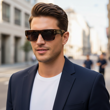 Stylish Bold  Tint Rectangular Brown Sunglasses For Men