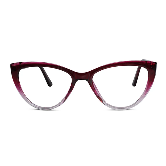 Purple cat eye reading glasses