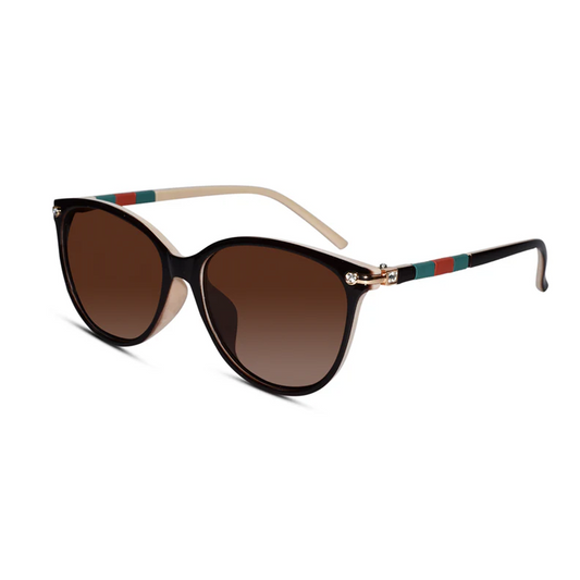 Polarized Cat eye  Brown Sunglasses for women