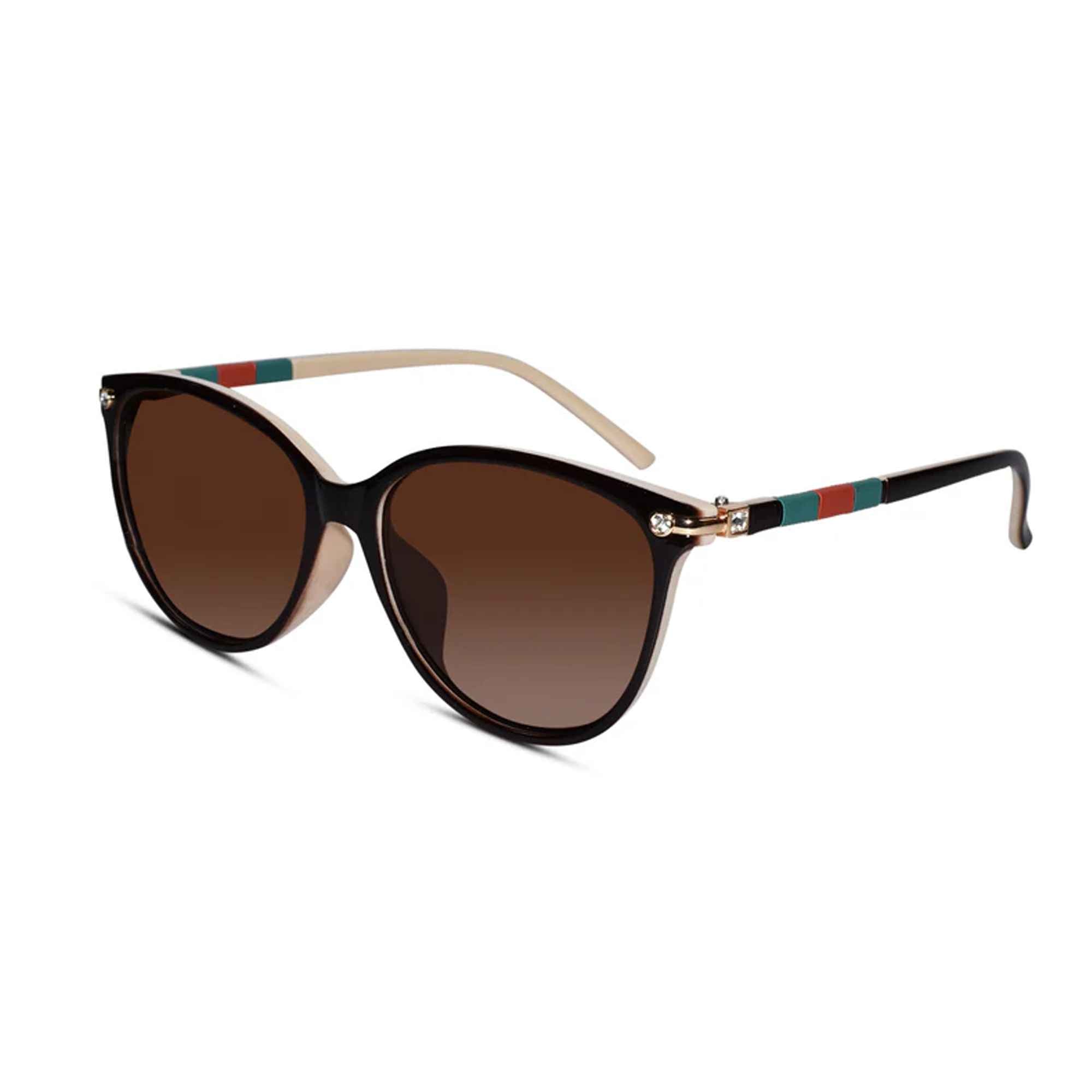 Polarized Cat eye  Brown Sunglasses For Women