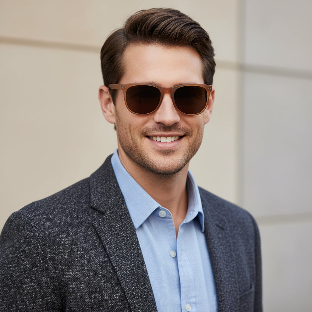 Candy | Foldable Polarized Matt Brown Sunglasses For Women & Men LKS809-BRN