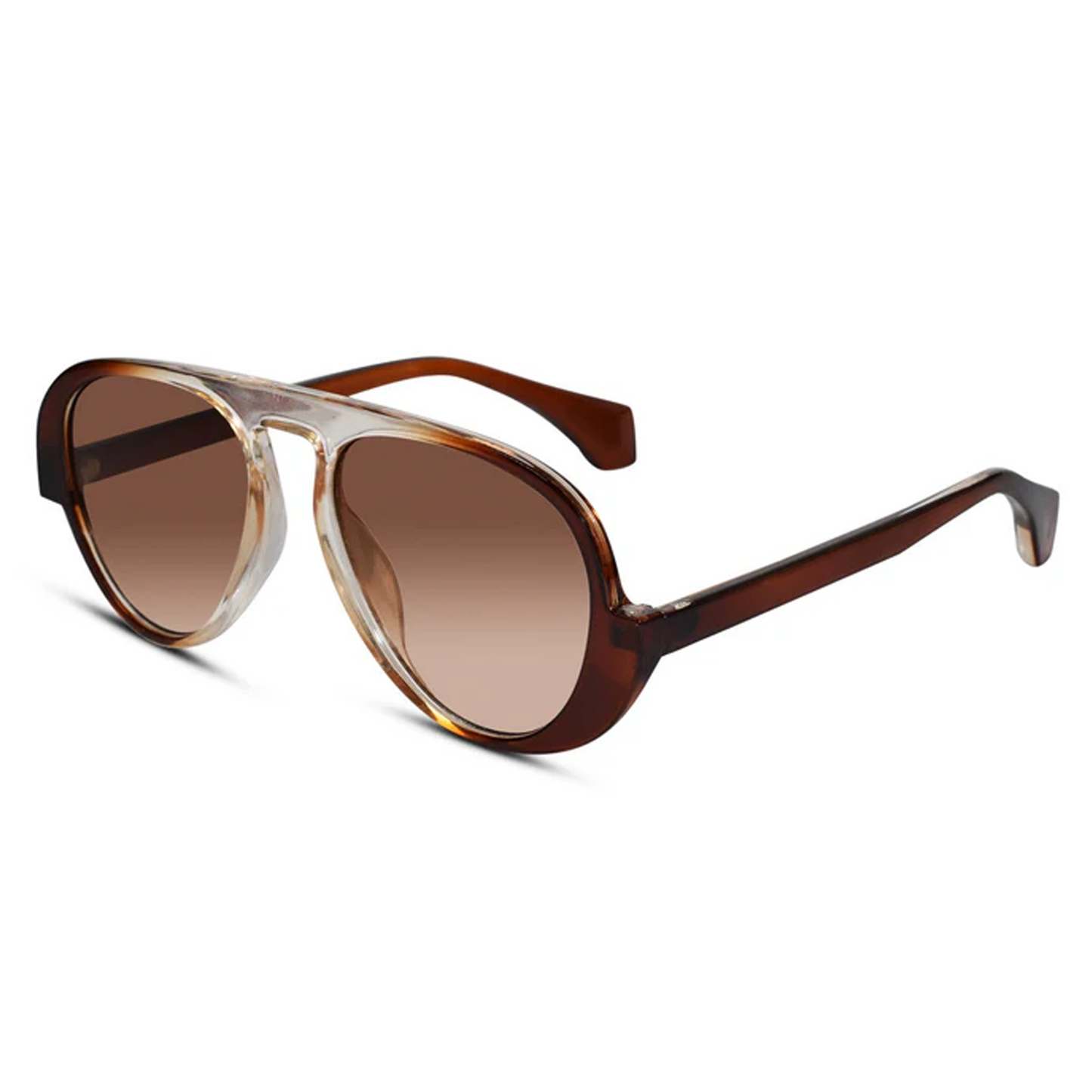 Stylish Pilot Shape Brown Sunglasses For Men & Women