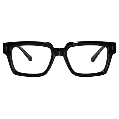 Black Clip On Rectangular Eyeglasses Men & Women