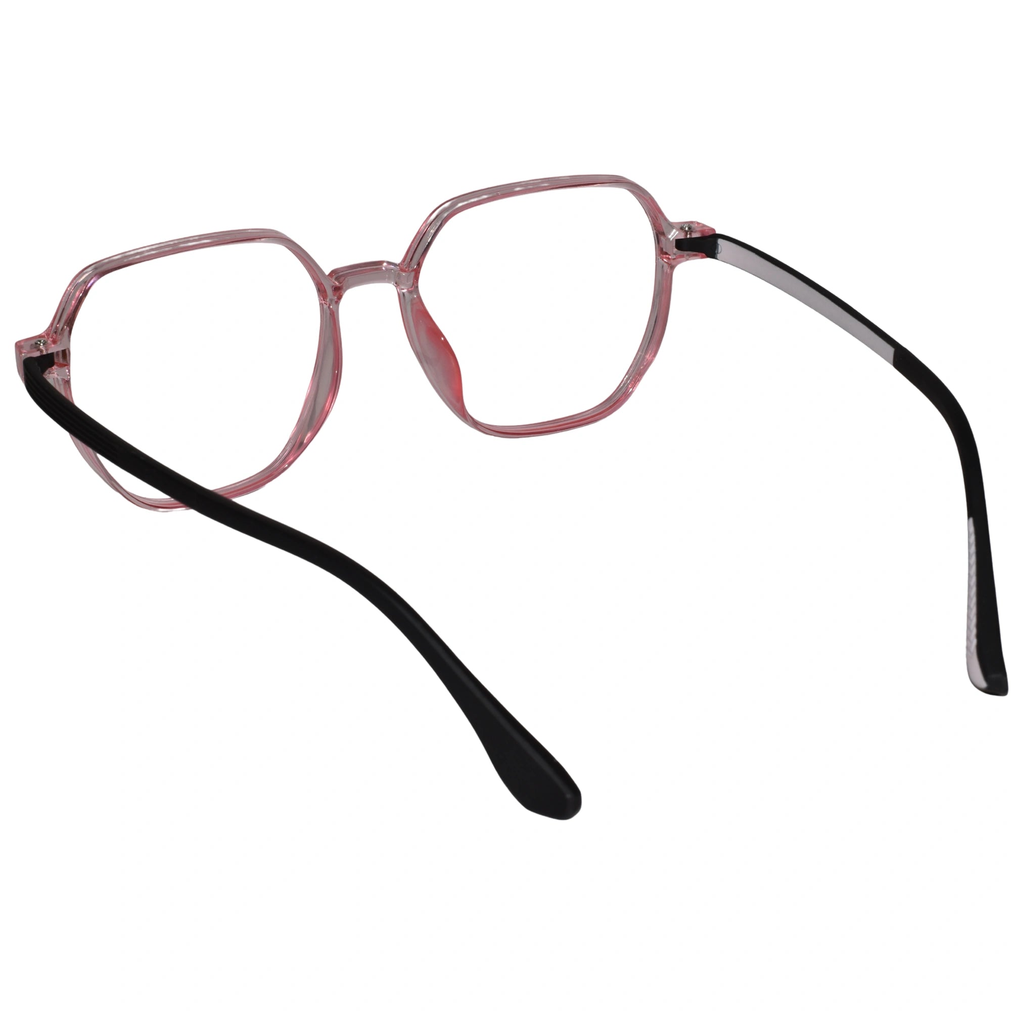 Crystal Pink Hexagonal Eyeglasses & Computer Glasses LKE143-PNK