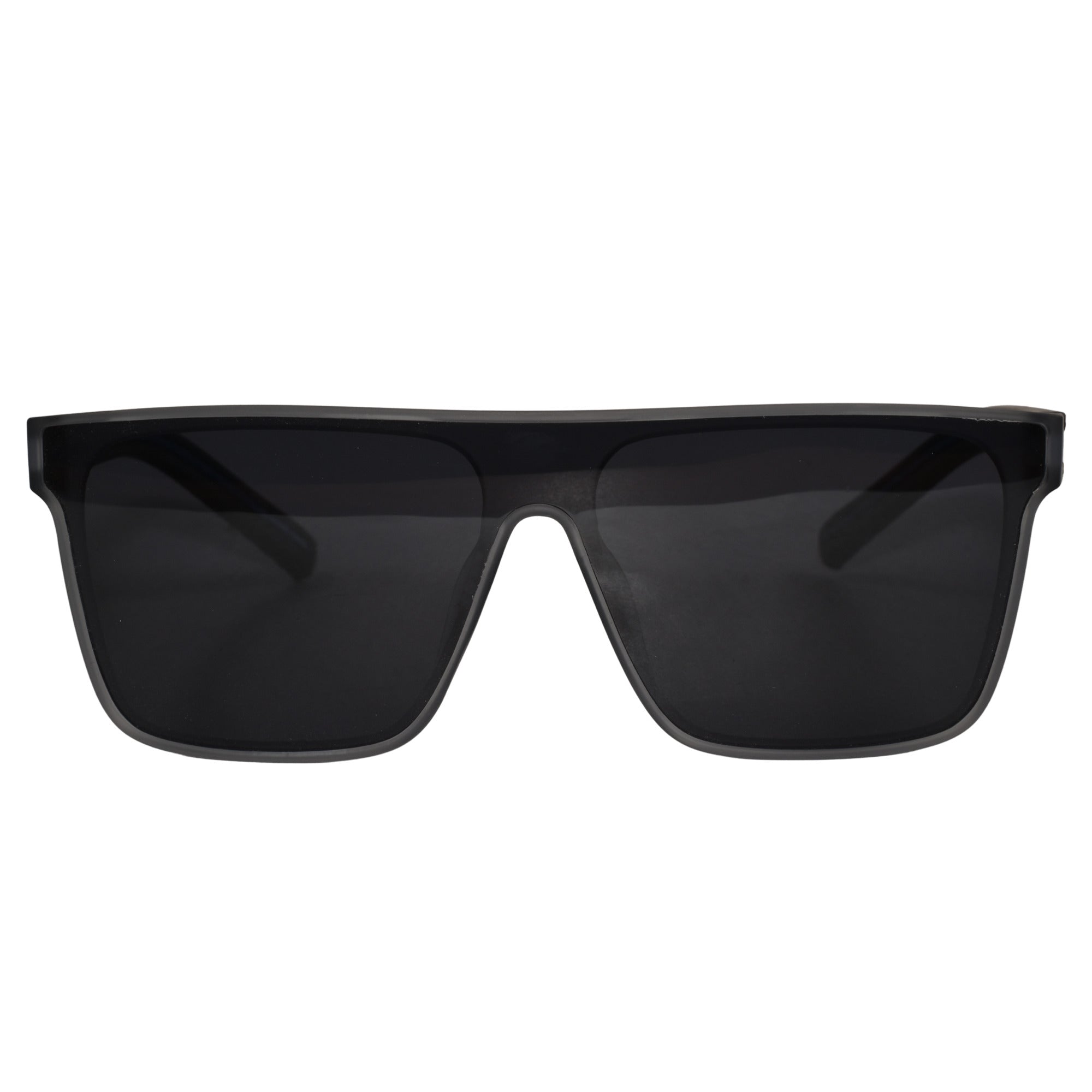 Black Rectangular Sunglasses For Men LKS8259-BLK
