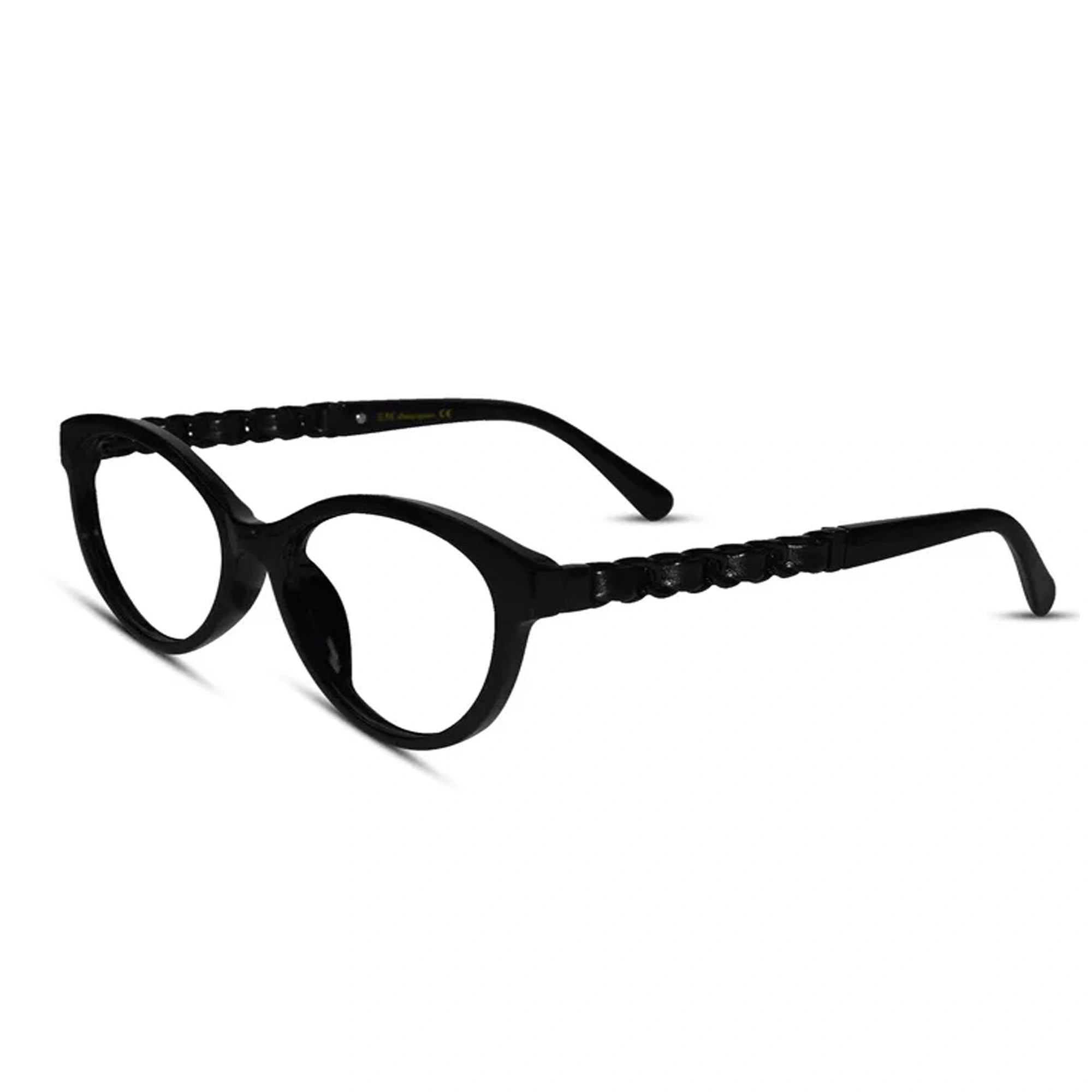 Buy Black Women Cat eye Computer Eyeglasses featuring blue cut technology.